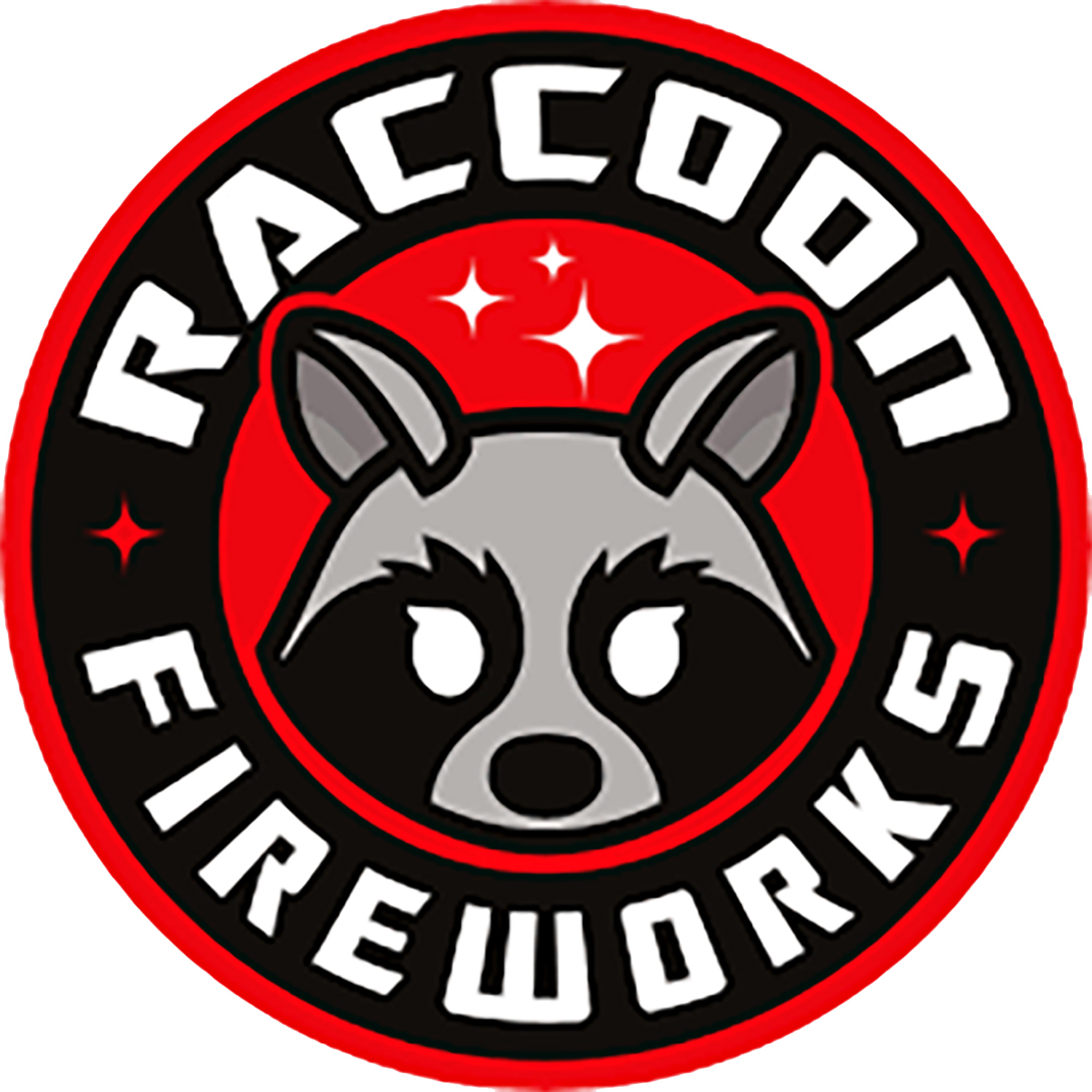 Raccoon fireworks logo